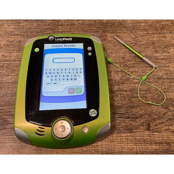 Green LeapPad 2, Game, Cable, Camera Kids Learning Tablet Leapfrog Bundle - Picture 2 of 14